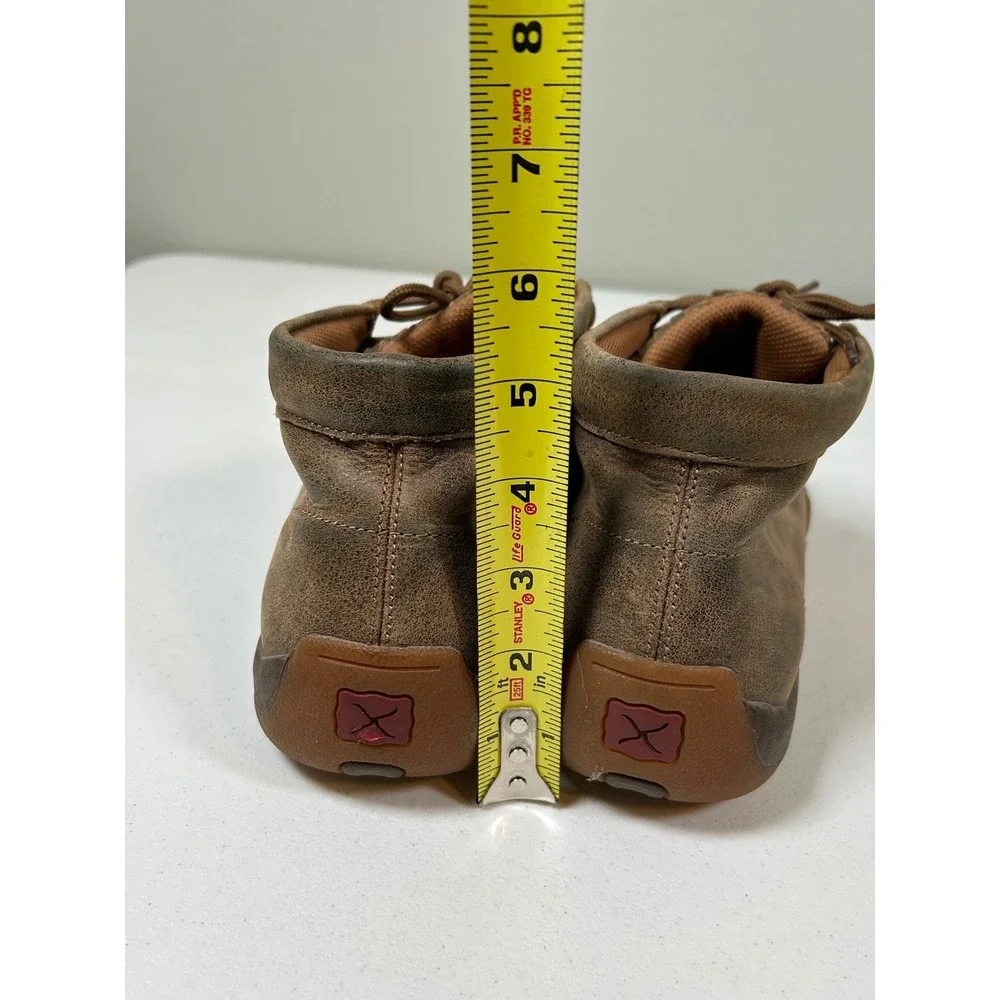 Twisted X Driving Moc Chukka Men's 10 Brown Woven Leather MDM0033 Boots Shoes